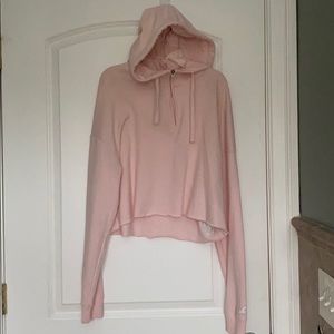 hollister quarter zip cropped hoodie